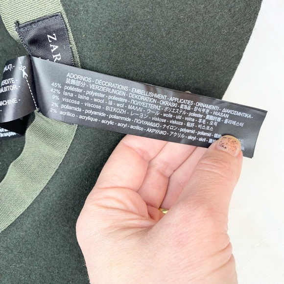 Zara Green Wool Blend Fedora - Picture 11 of 14